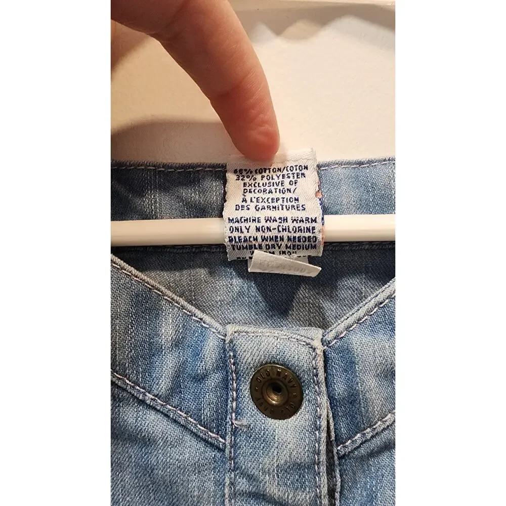 Old Navy Dress Baby Girl 6-12mos Sleeveless Denim Jean Button Up Jumper Vintage